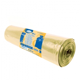 Pytle na odpadky 70 x 110cm, 120 L - ŽLUTÉ  (LDPE) Typ 60
