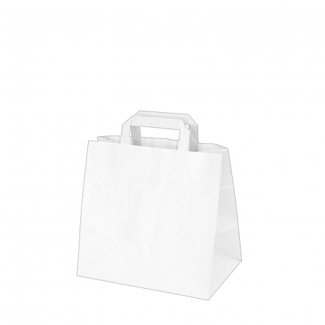 Papírové tašky bílé (PAP) 26 x 17 x 25 cm