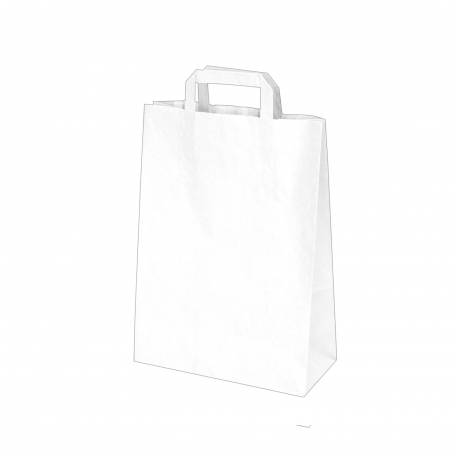 Papírové tašky bílé (PAP) 22 x 10 x 28 cm