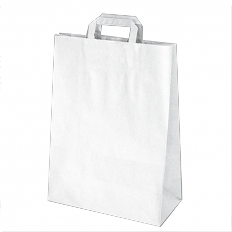 Papírové tašky bílé (PAP) 32 x 15 x 43 cm