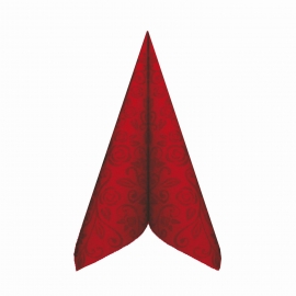 Ubrousky AIRLAID - PREMIUM  “dekor R”  40 x 40 cm -  červené