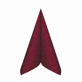 Ubrousky AIRLAID - PREMIUM  “dekor R”  40 x 40 cm - bordové