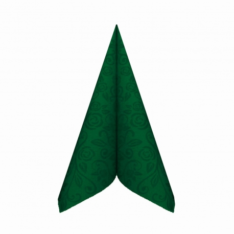 Ubrousky AIRLAID - PREMIUM  “dekor R”  40 x 40 cm - tmavě zelené