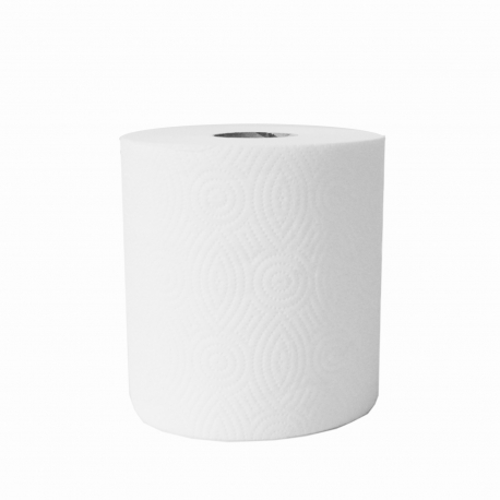 Utěrky tissue rol. 2-vr., s ražbou, s perforací 22 cm - bílé (PAP - 100% celulóza)