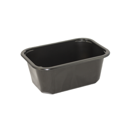 Zatavovací miska hranatá na polévku černá PP 500ml (á384ks)