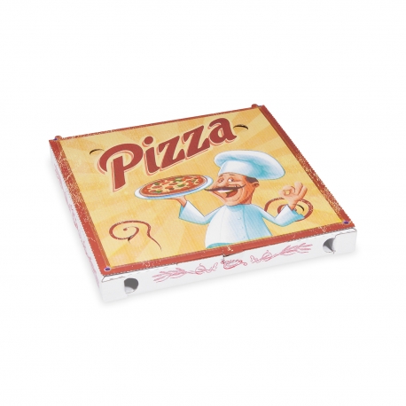 Krabice na pizzu z vlnité lepenky   (PAP) 30 x 30 x 3 cm