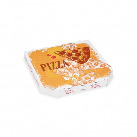 Krabice na pizzu z vlnité lepenky (PAP)  26 x 26 x 3 cm