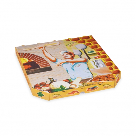 Krabice na pizzu z vlnité lepenky (PAP)  32 x 32 x 3 cm