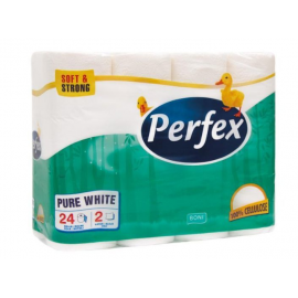 Toaletní papír 2-vrstvý, Boni Perfex extra bílá celulóza 108 útržků