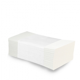 Papírové ručníky skládané ZZ “V”, 2-vrstvé, bílé (PAP - 100% celulóza)