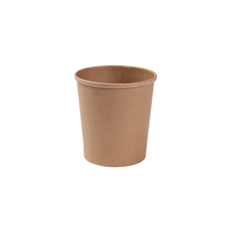 Kelímek papírový HNĚDÝ EKO 400ml na polévku/salát