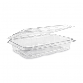 Vanička hranatá průhledná s víčkem 800 ml  (PET)