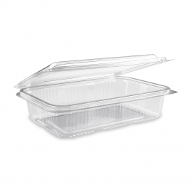 Vanička hranatá průhledná s víčkem 1000 ml  (PET)