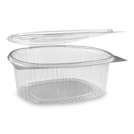 Miska oválná průhledná s víčkem 2000 ml  (PET)