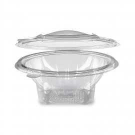 Miska kulatá průhledná s víčkem 600 ml  (PET)