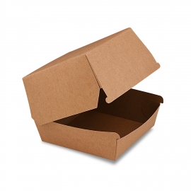 Papírová krabička na BURGER 11*11*9cm - hnědý
