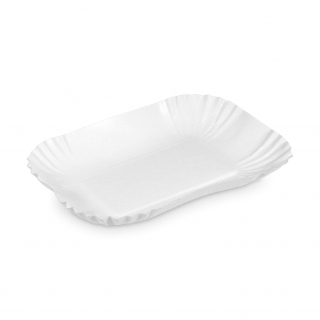 Papírové misky hranaté (PAP/PE)  13 x 17,5 x 3 cm