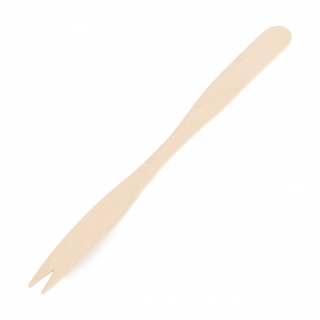 Vidlička svačinová dlouhá ze dřeva 14 cm