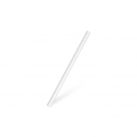 Slámka papírová JUMBO, BÍLÁ 15cm, Ø 8mm