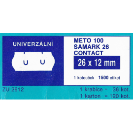 Etikety UNIVERSÁL 26 x 12 bílé