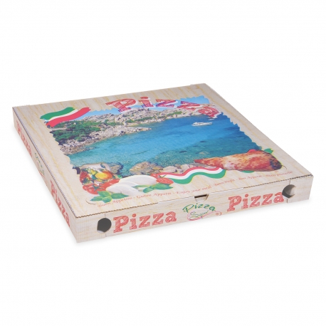 Krabice na pizzu z vlnité lepenky (PAP)  50 x 50 x 5 cm