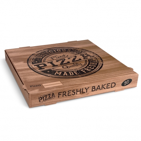 Krabice na pizzu z vlnité lepenky  (PAP) 50 x 50 x 5 cm - KRAFT